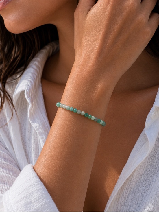Venus and Vulcan Jewelry - Emerald Beaded Bracelet/Anklet - Made to Order
